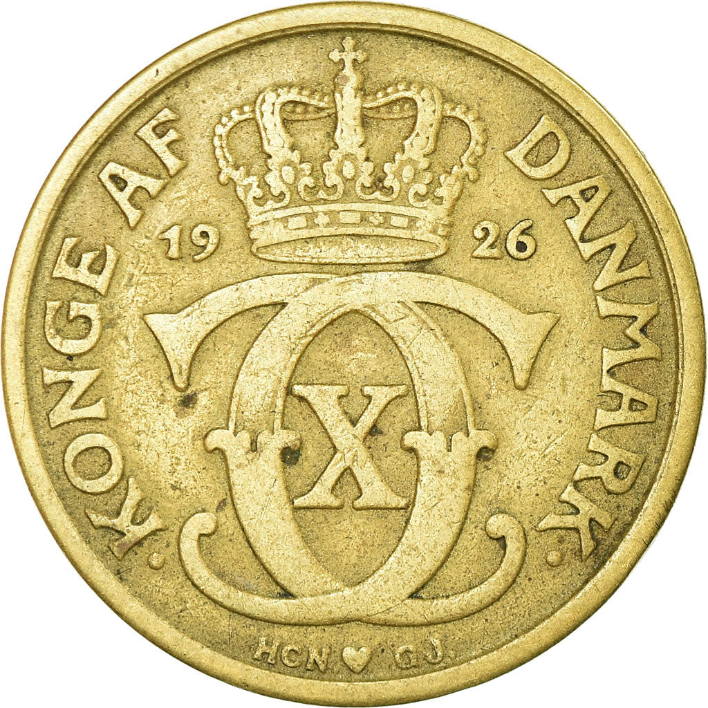 Münze, Dänemark, Christian X, Krone, 1926, Copenhagen, SS, Aluminum-Bronze