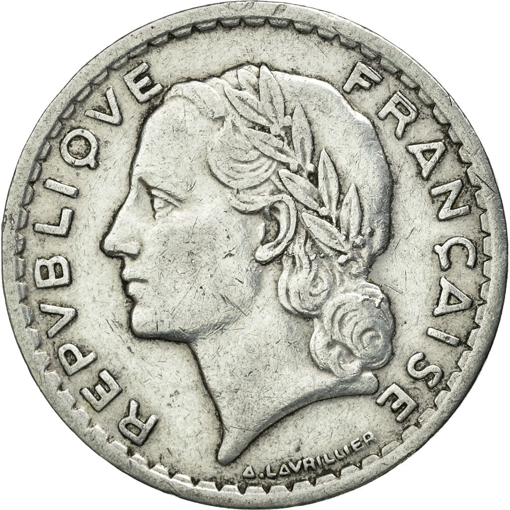 Coin, France, Lavrillier, 5 Francs, 1947, Beaumont le Roger, EF(40-45)