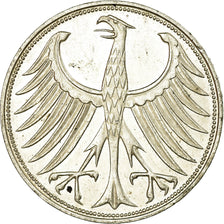 Coin, GERMANY - FEDERAL REPUBLIC, 5 Mark, 1970, Karlsruhe, EF(40-45), Silver
