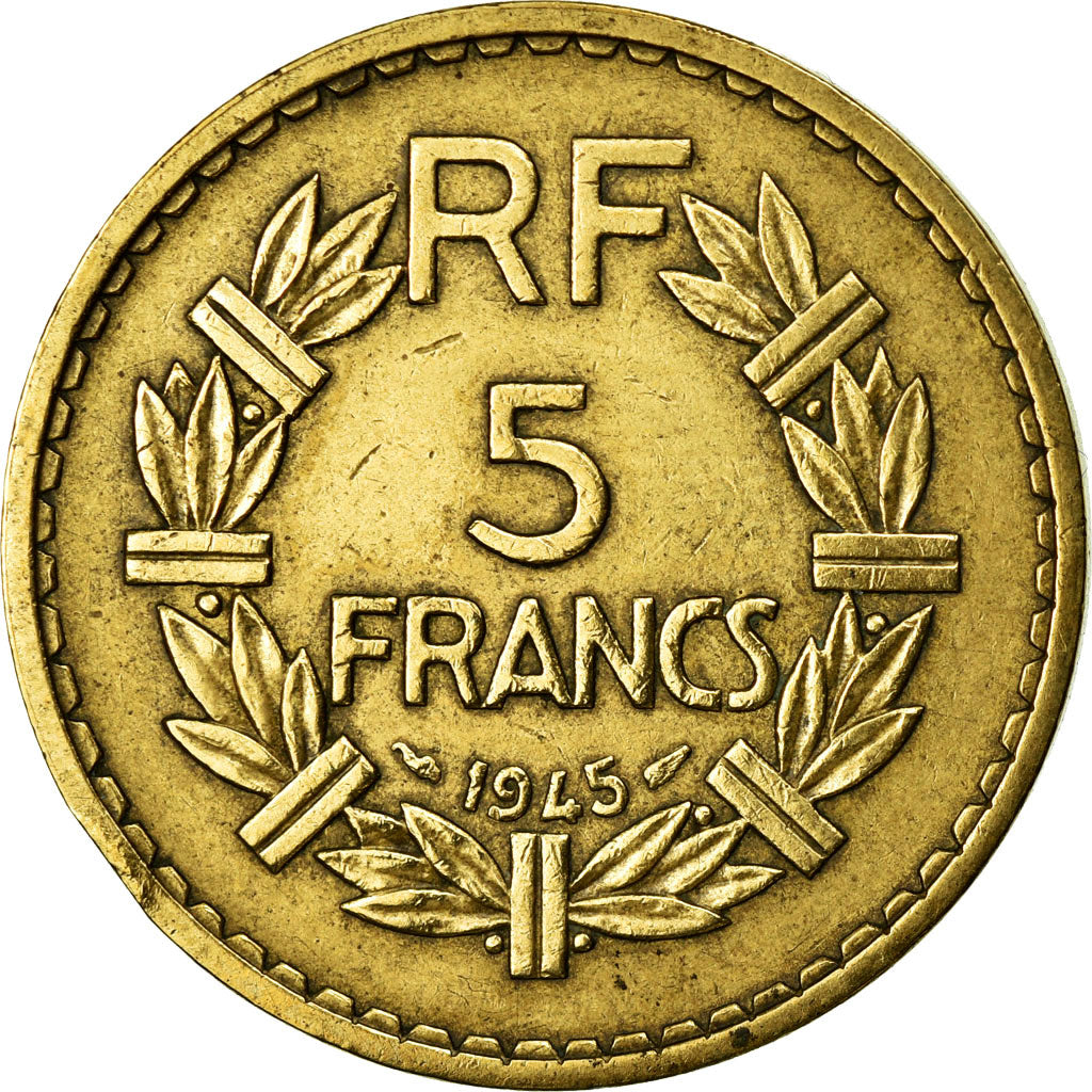 Monnaie, France, Lavrillier, 5 Francs, 1945, Paris, TTB+, Aluminum-Bronze