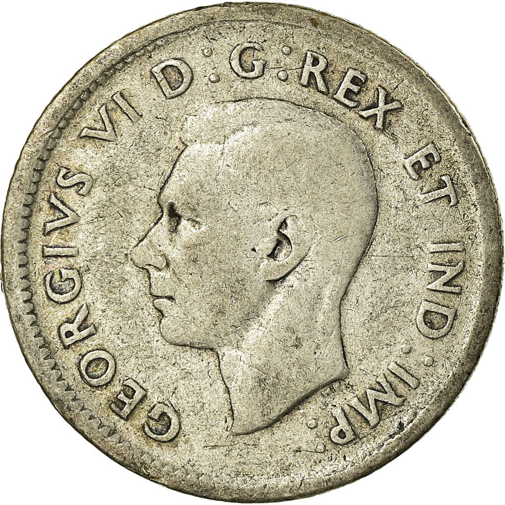 Monnaie, Canada, George VI, 10 Cents, 1942, Royal Canadian Mint, Ottawa, B+