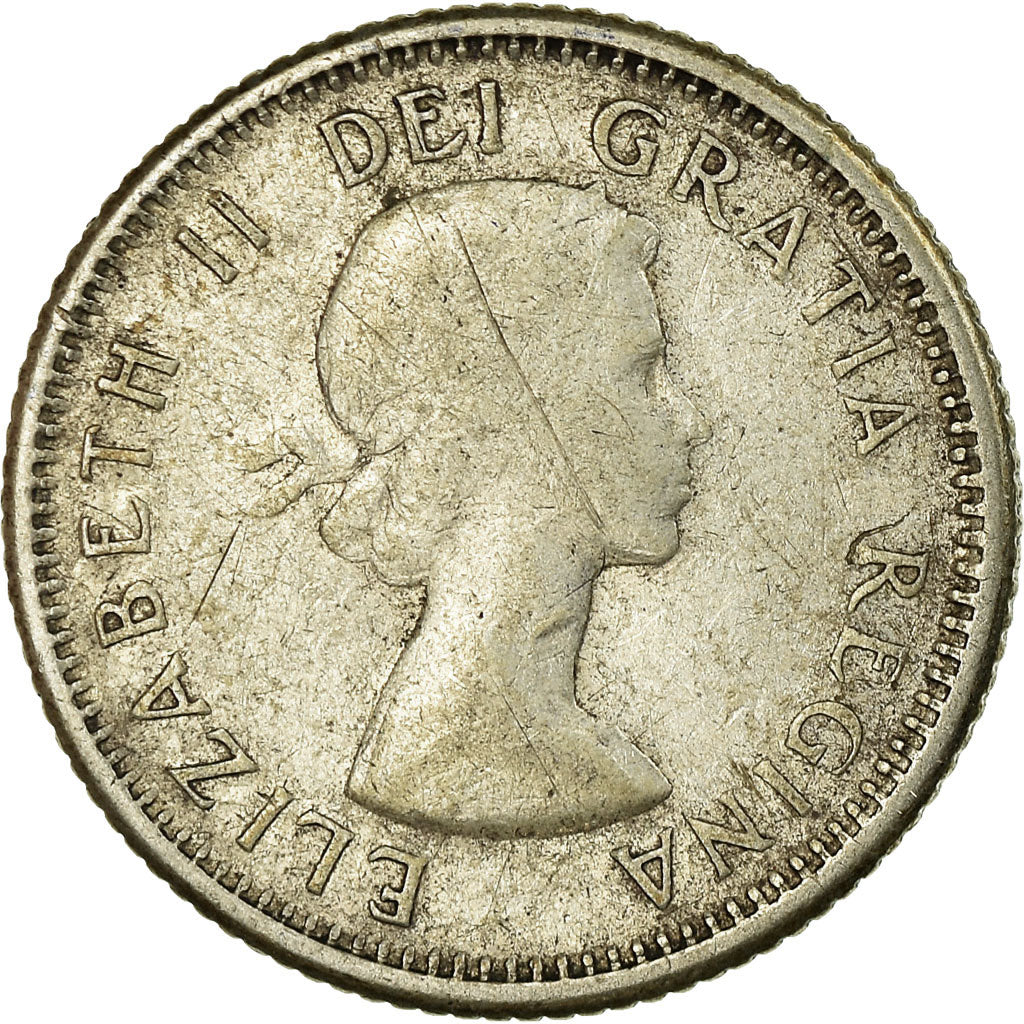 Moneta, Canada, Elizabeth II, 10 Cents, 1962, Royal Canadian Mint, Ottawa