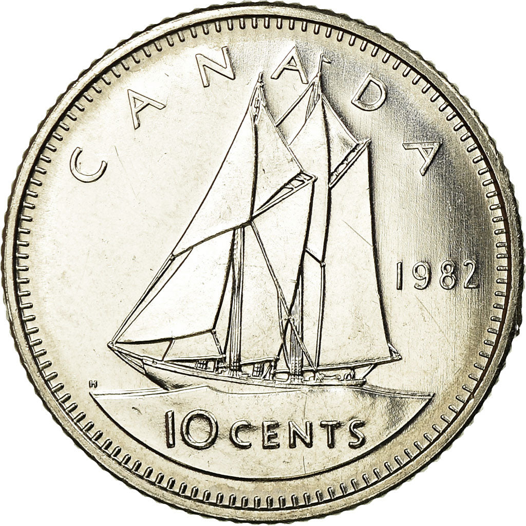 Munten, Canada, Elizabeth II, 10 Cents, 1982, Royal Canadian Mint, Ottawa, PR