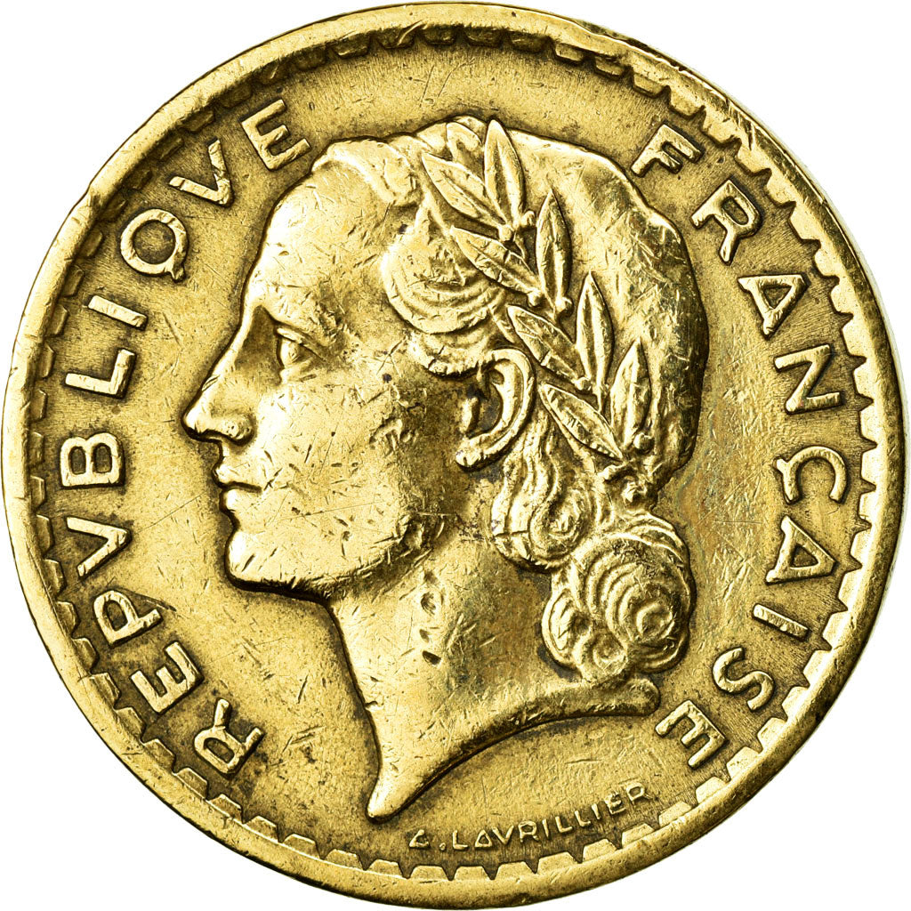 Monnaie, France, Lavrillier, 5 Francs, 1945, Castelsarrasin, TTB