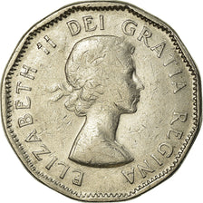 Coin, Canada, Elizabeth II, 5 Cents, 1956, Royal Canadian Mint, Ottawa