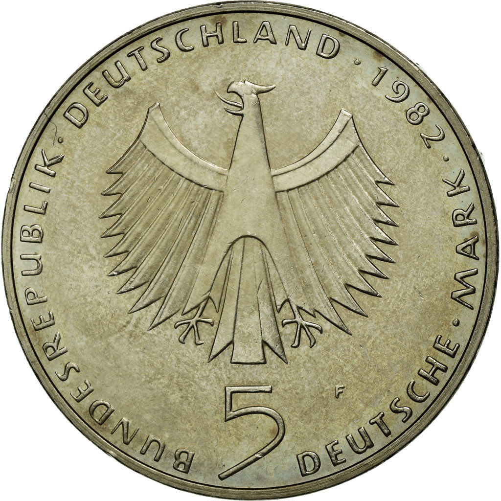 Coin, GERMANY - FEDERAL REPUBLIC, 5 Mark, 1982, Stuttgart, Germany, AU(50-53)
