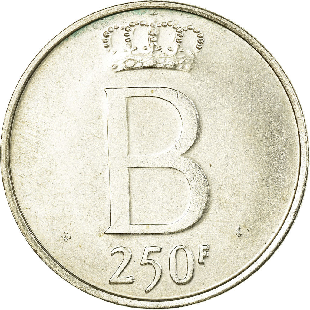 Moneda, Bélgica, 250 Francs, 250 Frank, 1976, MBC+, Plata, KM:157.1