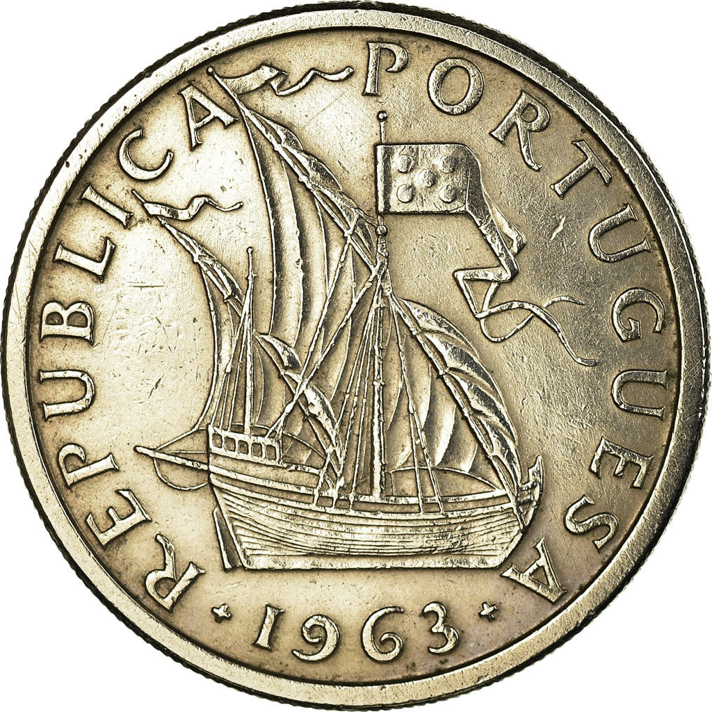 Moneta, Portogallo, 5 Escudos, 1963, BB, Rame-nichel, KM:591