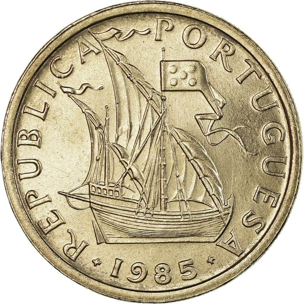 Moneta, Portogallo, 5 Escudos, 1985, SPL-, Rame-nichel, KM:591