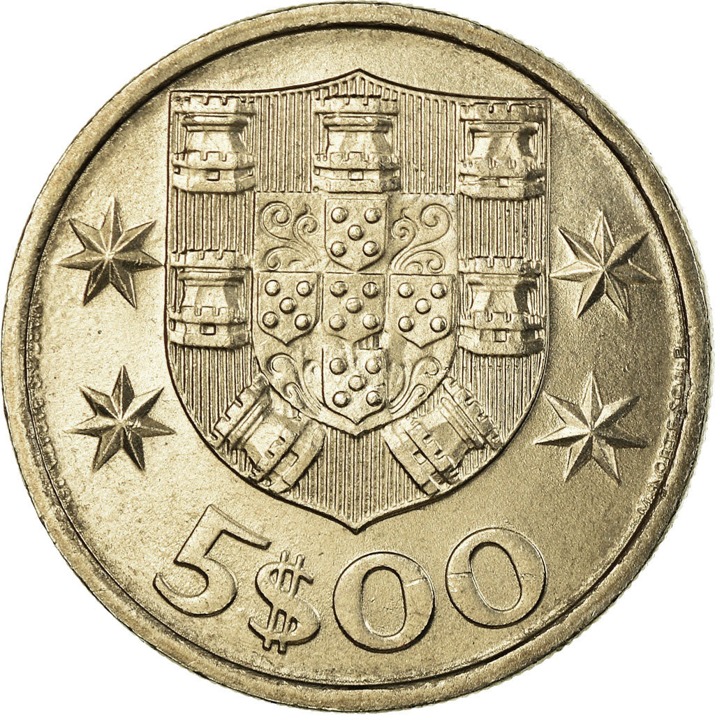 Moneta, Portogallo, 5 Escudos, 1985, SPL-, Rame-nichel, KM:591