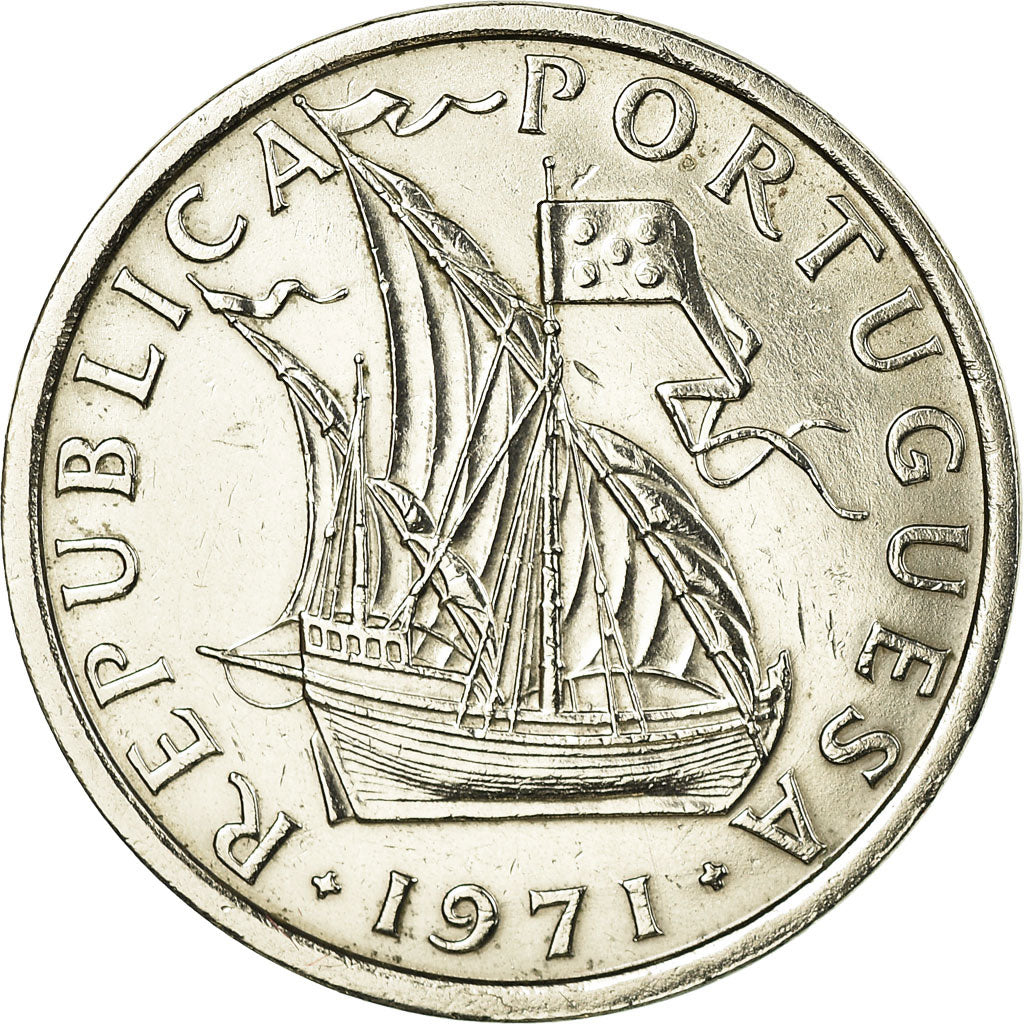 Moneta, Portogallo, 10 Escudos, 1971, SPL-, Nichel ricoperto in rame-nichel