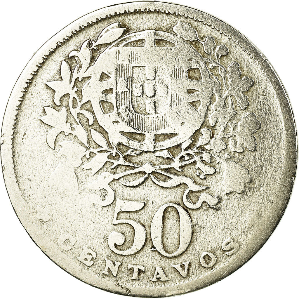 Münze, Portugal, 50 Centavos, 1928, S, Copper-nickel, KM:577