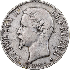 Francja, Napoleon III, 5 Francs, 1855, Paris, Srebro, VF(30-35), Gadoury:734