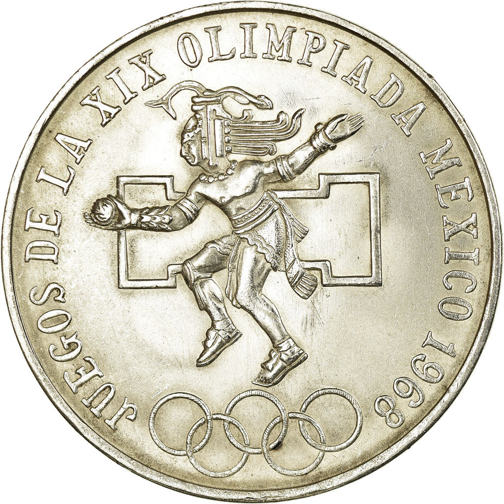 Moneda, México, 25 Pesos, 1968, Mexico City, EBC, Plata, KM:479.1