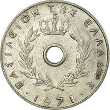 Coin, Greece, 10 Lepta, 1971, EF(40-45), Aluminum, KM:78