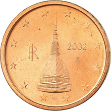 Italy, 2 Euro Cent, 2002, AU(55-58), Copper Plated Steel, KM:211