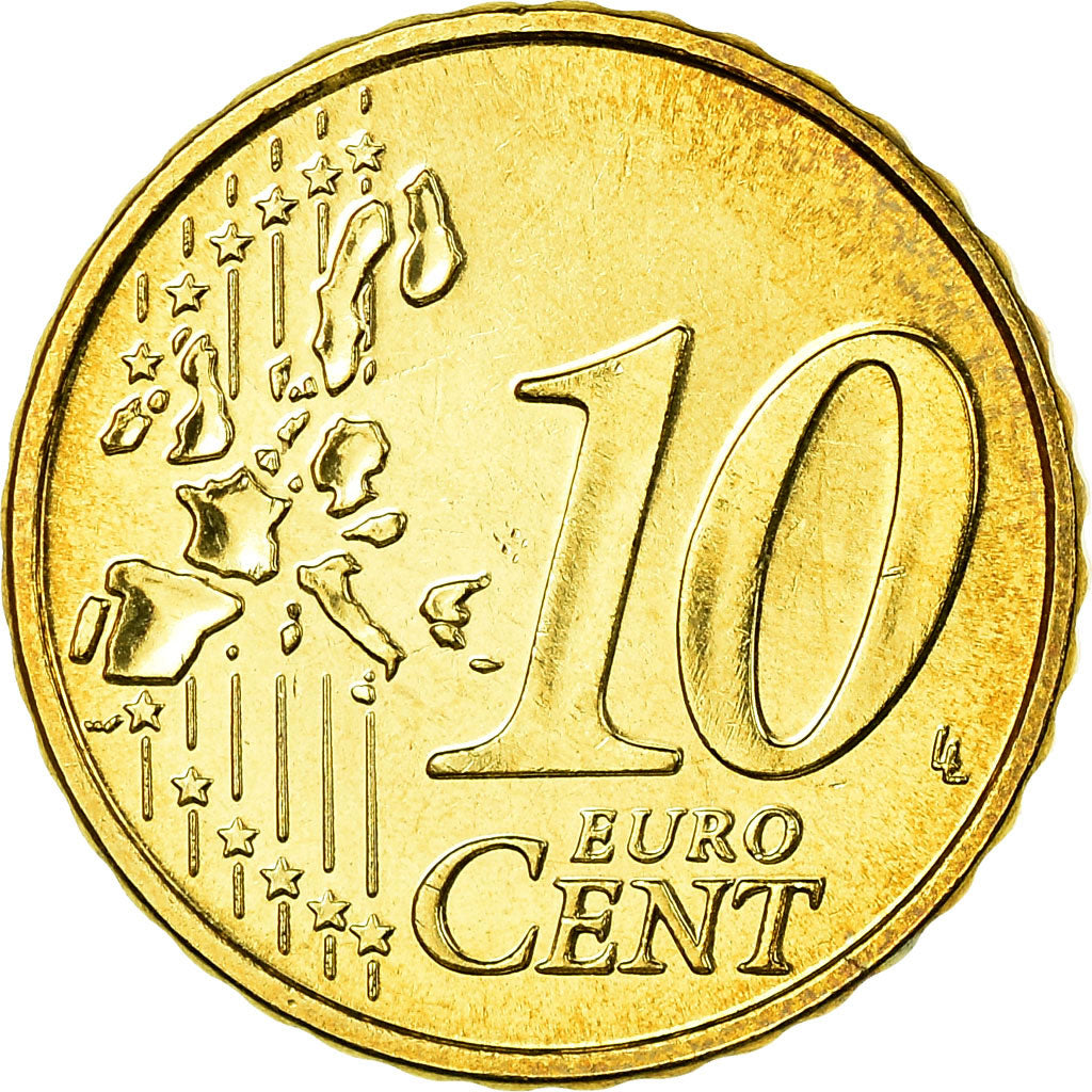 Belgia, 10 Euro Cent, 1999, Brussels, AU(55-58), Mosiądz, KM:227