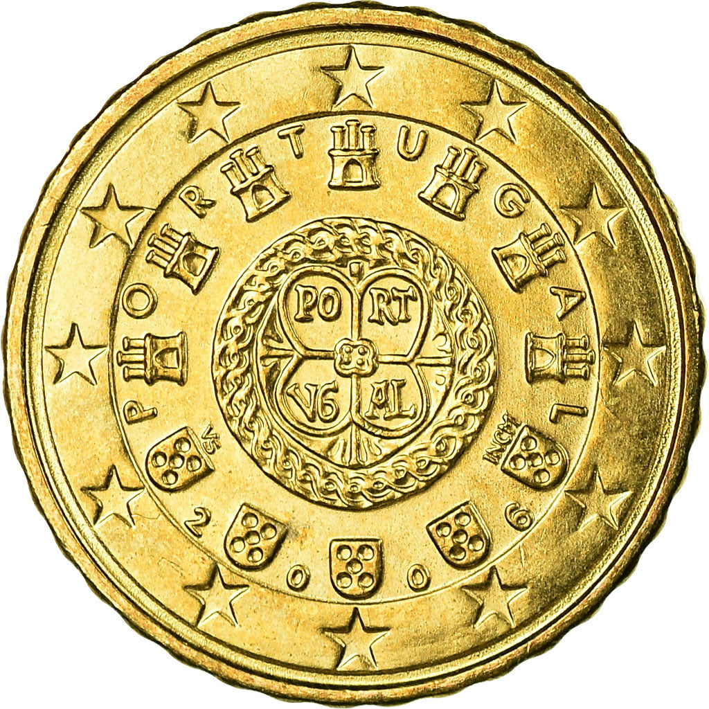 Portugal, 10 Euro Cent, 2006, SPL, Laiton, KM:743