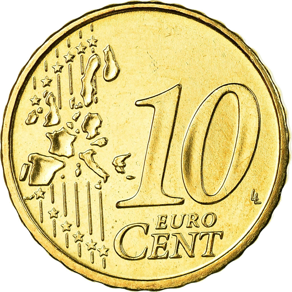 Portugal, 10 Euro Cent, 2006, SPL, Laiton, KM:743