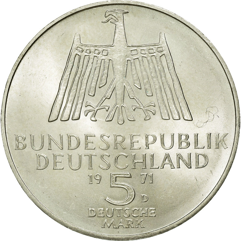 Coin, GERMANY - FEDERAL REPUBLIC, 5 Mark, 1971, Munich, Germany, MS(60-62)