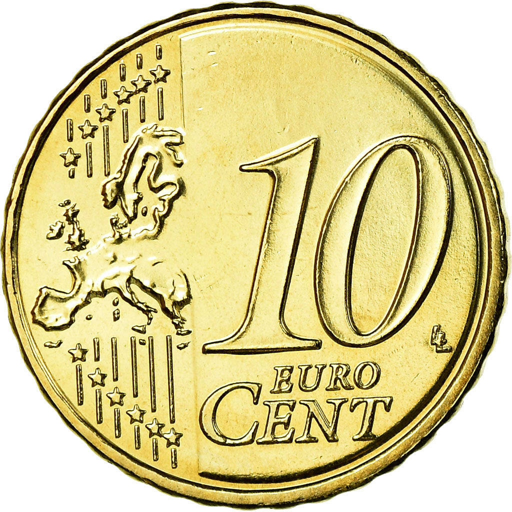 Malta, 10 Euro Cent, 2008, SPL-, Ottone, KM:128