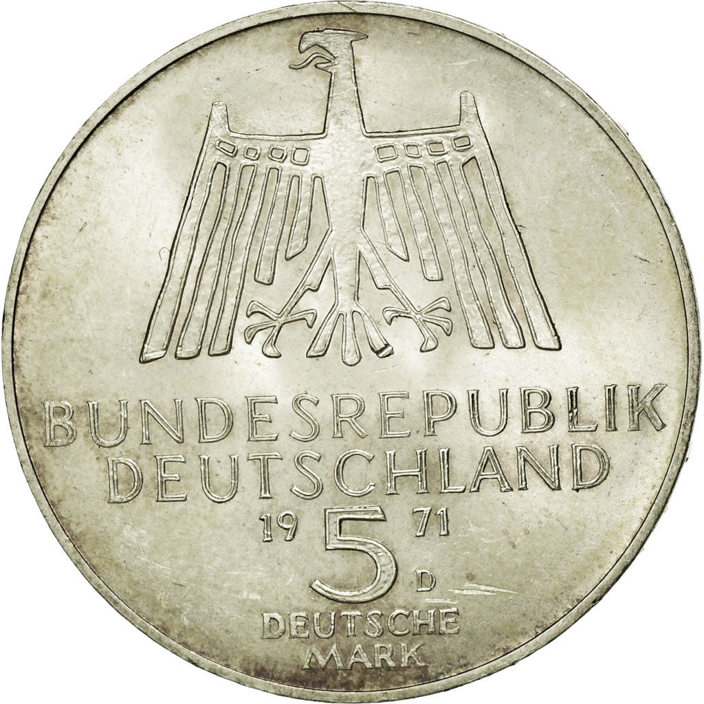 Monnaie, République fédérale allemande, 5 Mark, 1971, Munich, Germany, SUP+