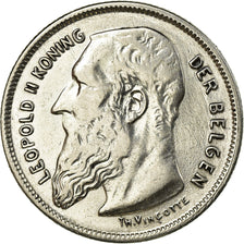 Moneta, Belgia, 2 Francs, 2 Frank, 1909, EF(40-45), Srebro, KM:59