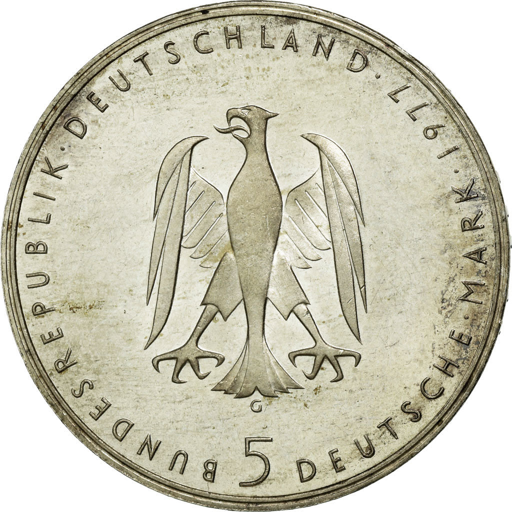 Coin, GERMANY - FEDERAL REPUBLIC, 5 Mark, 1977, Karlsruhe, Germany, MS(60-62)