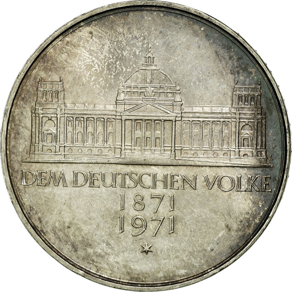Coin, GERMANY - FEDERAL REPUBLIC, 5 Mark, 1971, Karlsruhe, Germany, AU(55-58)