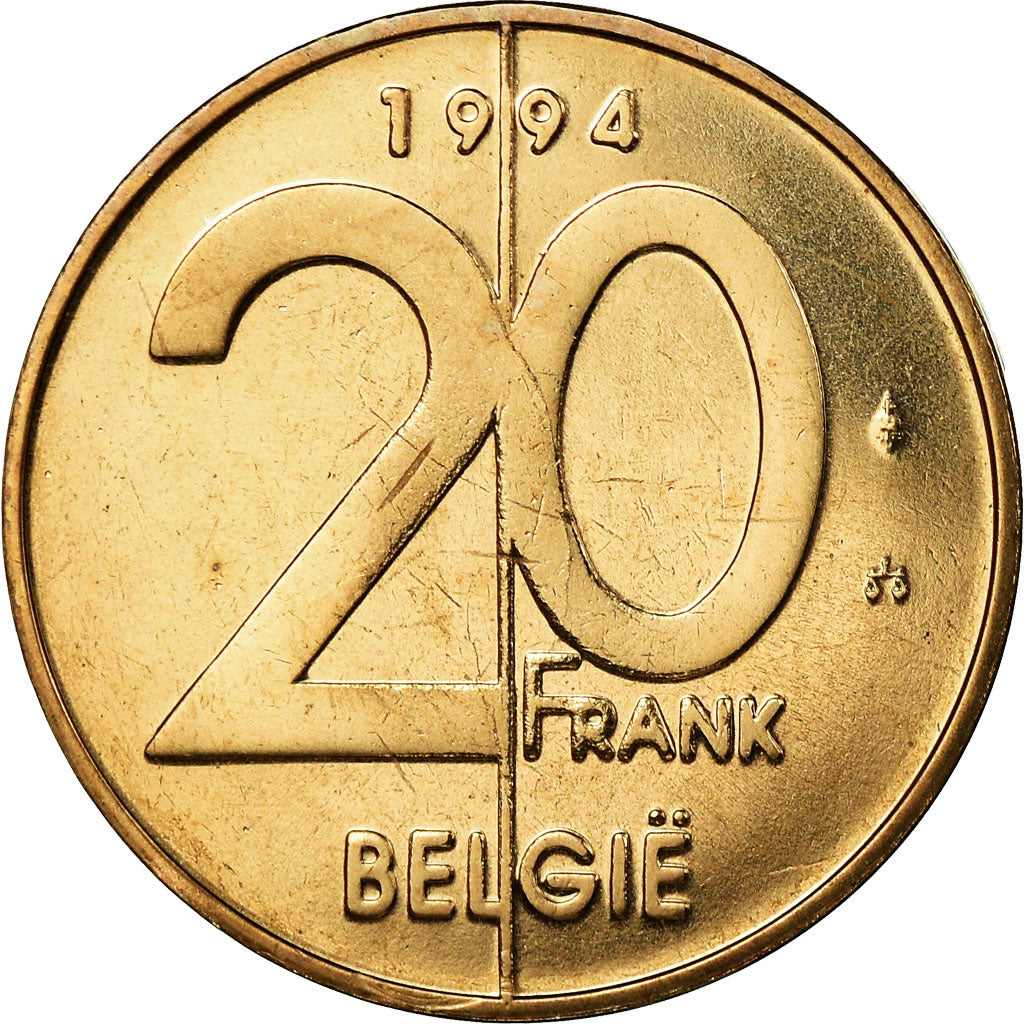 Moneta, Belgio, Albert II, 20 Francs, 20 Frank, 1994, Brussels, SPL-