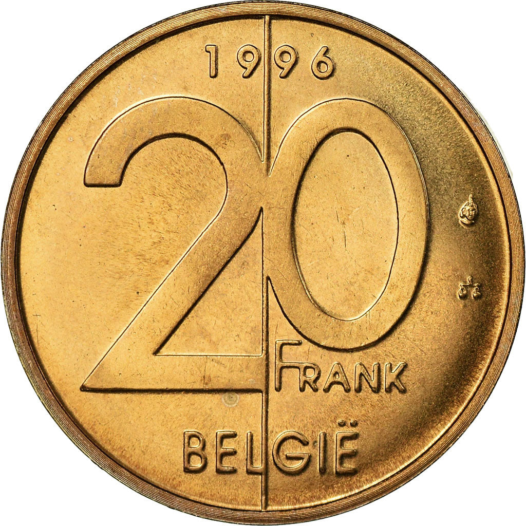 Coin, Belgium, Albert II, 20 Francs, 20 Frank, 1996, Brussels, AU(55-58)