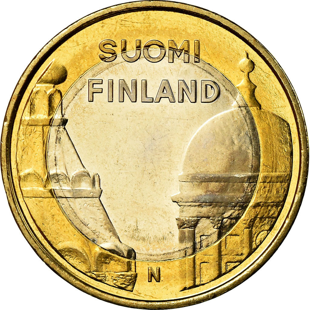 Finlandia, 5 Euro, Uusimaa, 2012, SPL-, Bi-metallico, KM:191