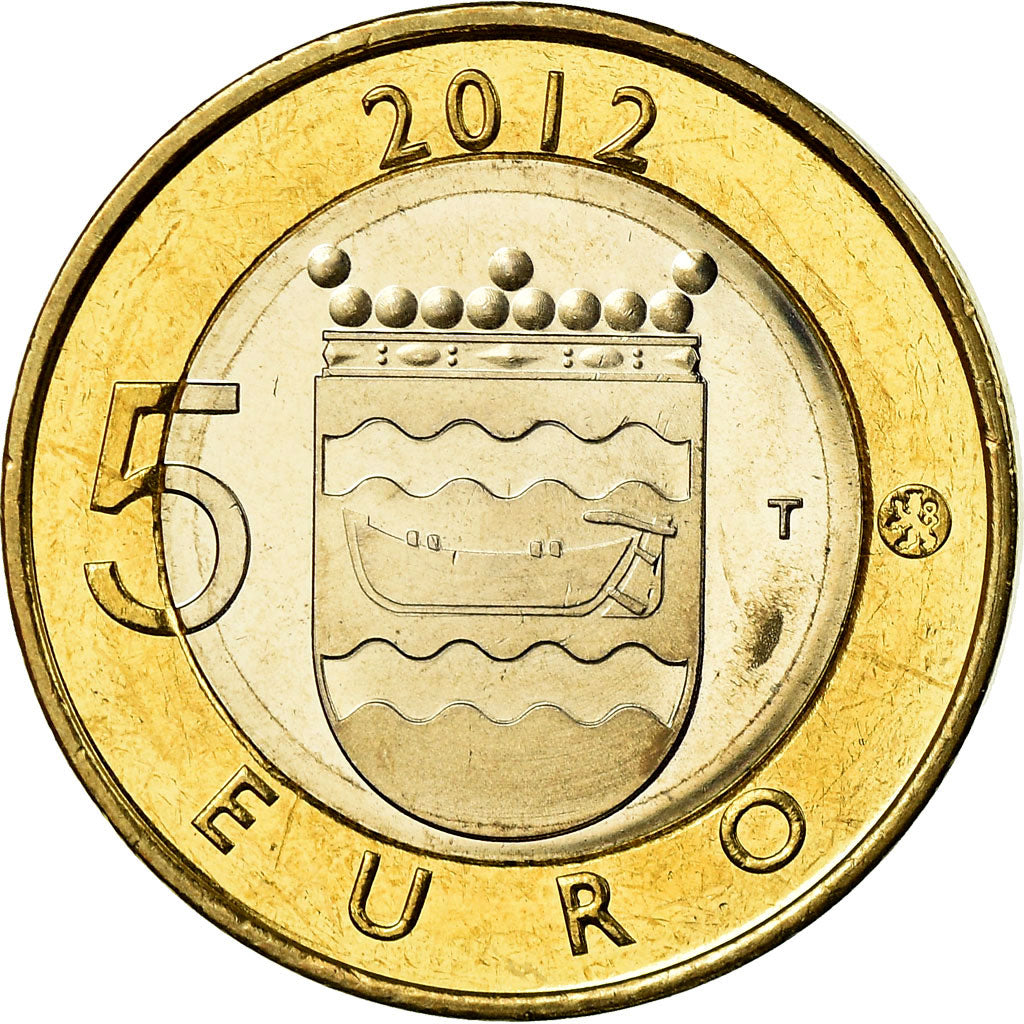 Finlandia, 5 Euro, Uusimaa, 2012, SPL-, Bi-metallico, KM:191