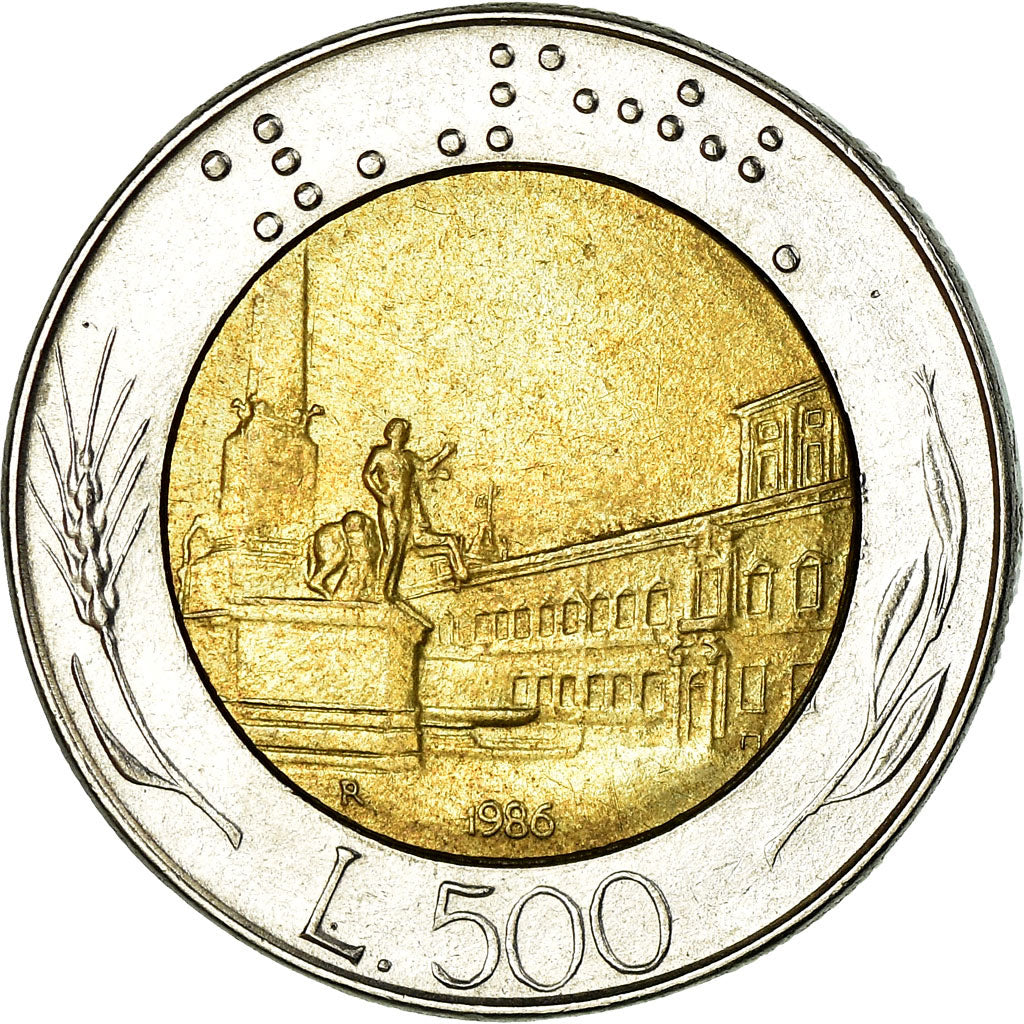 Monnaie, Italie, 500 Lire, 1986, Rome, TTB, Bi-Metallic, KM:111