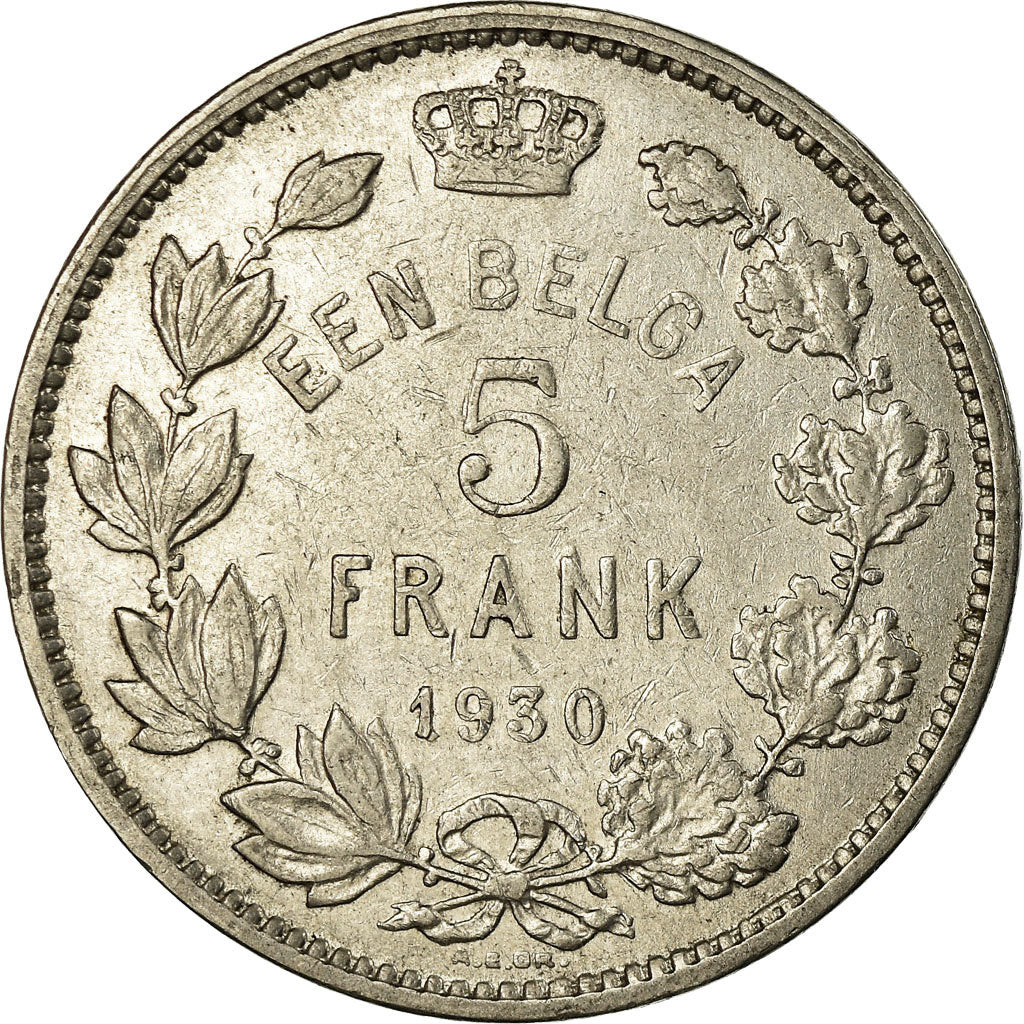 Monnaie, Belgique, 5 Francs, 5 Frank, 1930, TTB, Nickel, KM:98