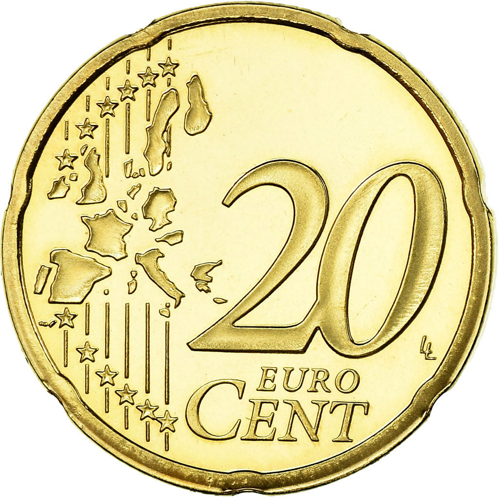 Francja, 20 Euro Cent, 2005, Paris, BE, MS(65-70), Mosiądz, KM:1286
