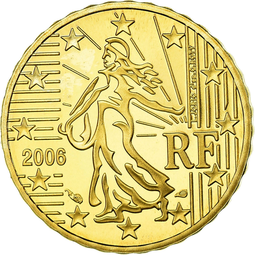 Francia, 10 Euro Cent, 2006, BE, FDC, Ottone, KM:1285
