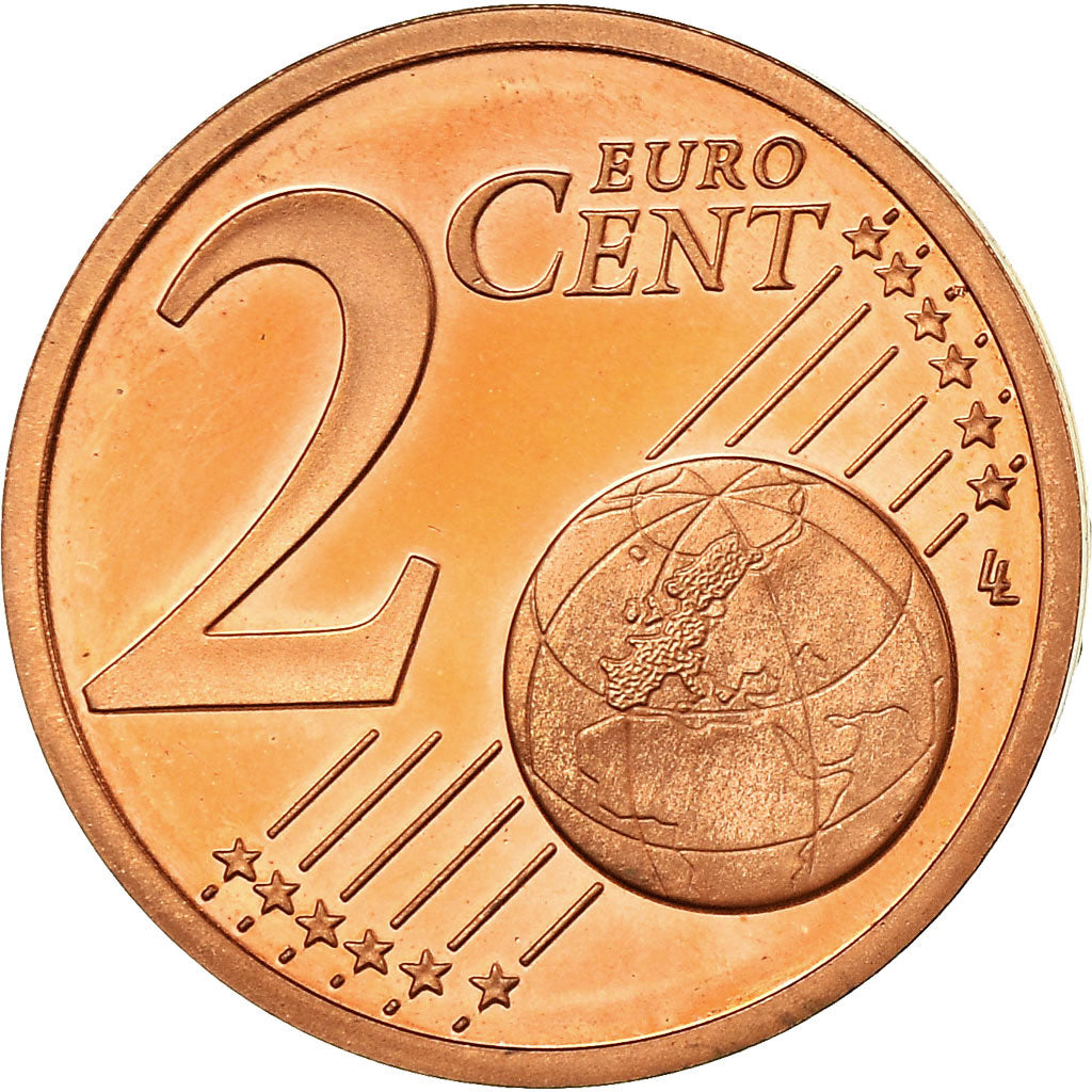 France, 2 Euro Cent, 2000, BE, MS(65-70), Copper Plated Steel, KM:1283