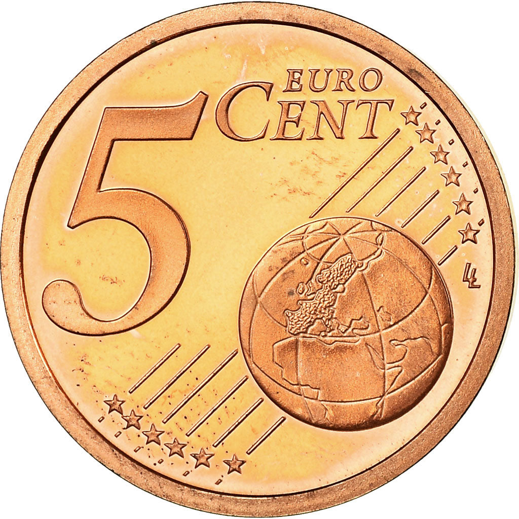 Francia, 5 Euro Cent, 2001, BE, FDC, Acciaio placcato rame, KM:1284