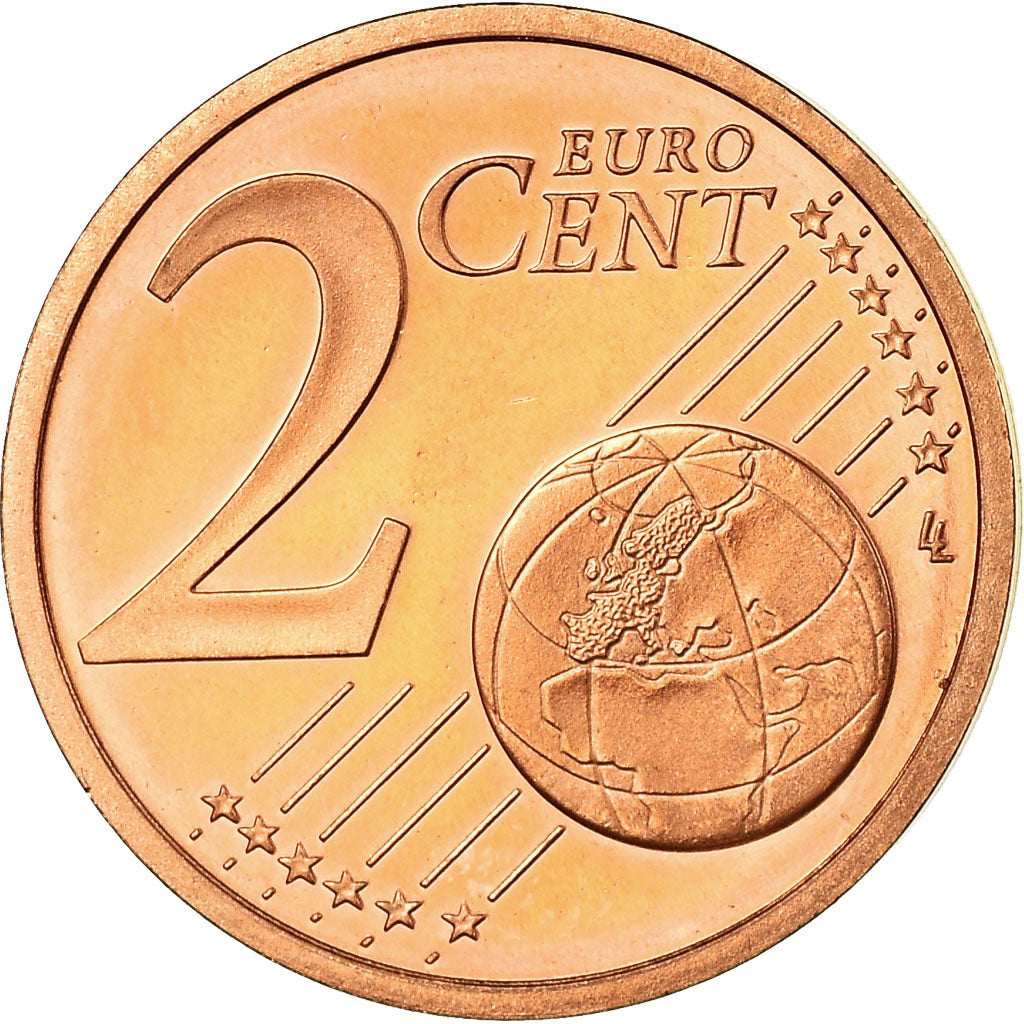 Francia, 2 Euro Cent, 2001, BE, FDC, Acciaio placcato rame, KM:1283