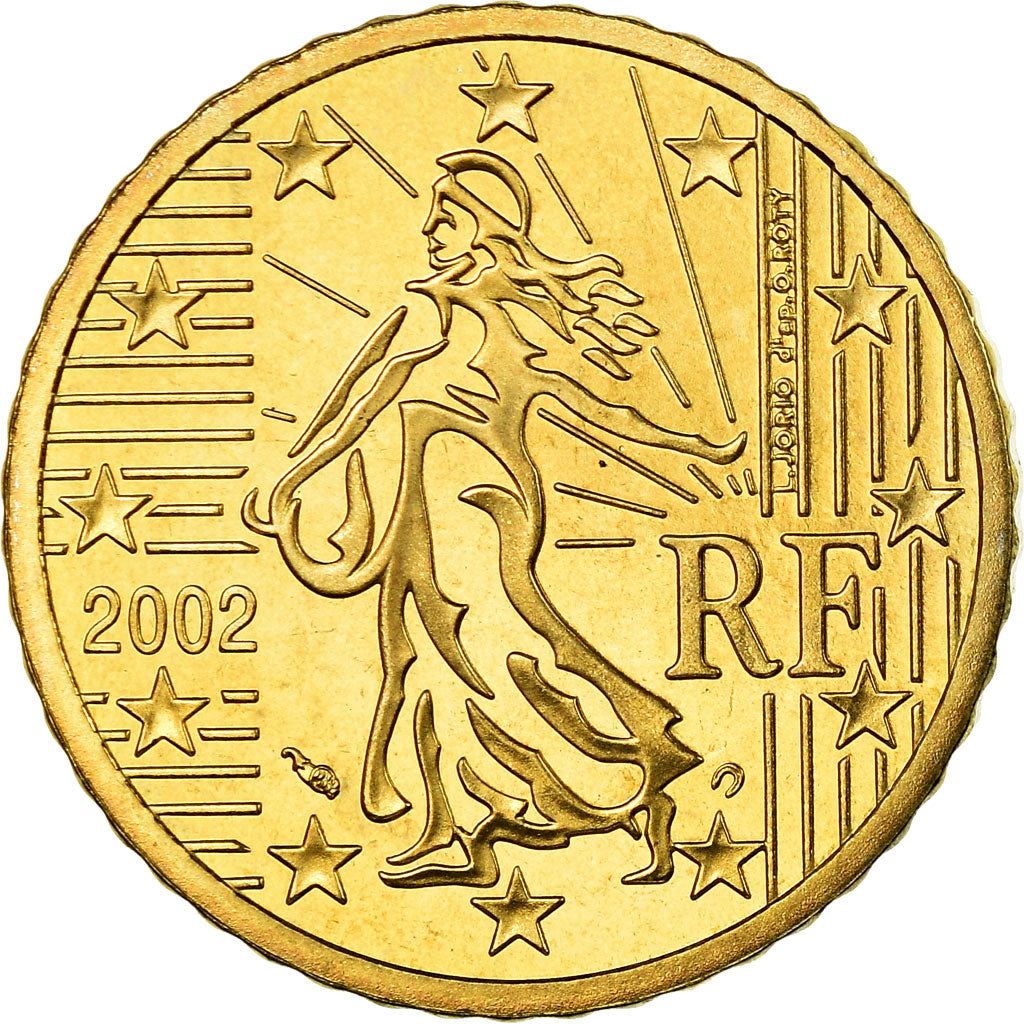 Francia, 50 Euro Cent, 2002, BE, FDC, Ottone, KM:1287