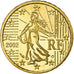 France, 10 Euro Cent, 2002, BE, MS(65-70), Brass, KM:1285