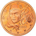 Francia, 5 Euro Cent, 2002, BE, FDC, Acciaio placcato rame, KM:1284