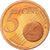 Francia, 5 Euro Cent, 2002, BE, FDC, Acciaio placcato rame, KM:1284