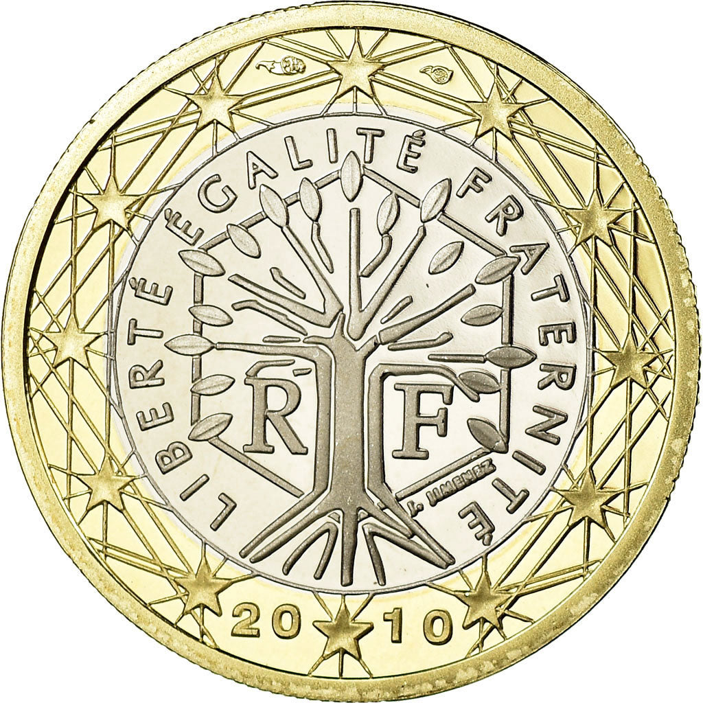 France, Euro, 2010, BE, MS(65-70), Bi-Metallic, KM:1413