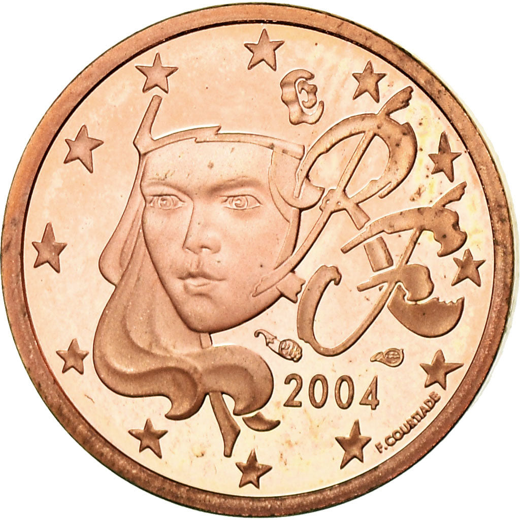 France, Euro Cent, 2004, BE, SPL, Copper Plated Steel, KM:1282