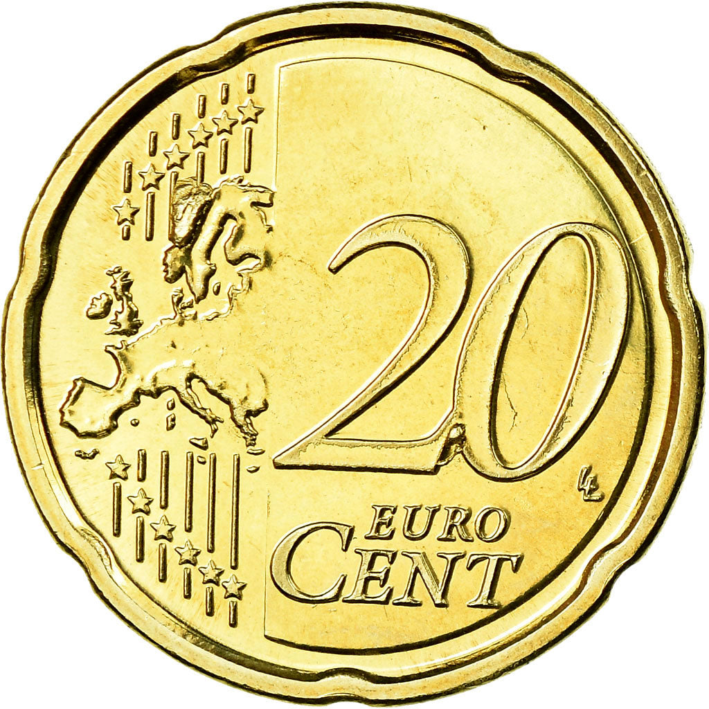 Bélgica, 20 Euro Cent, 2007, SC, Latón, KM:243
