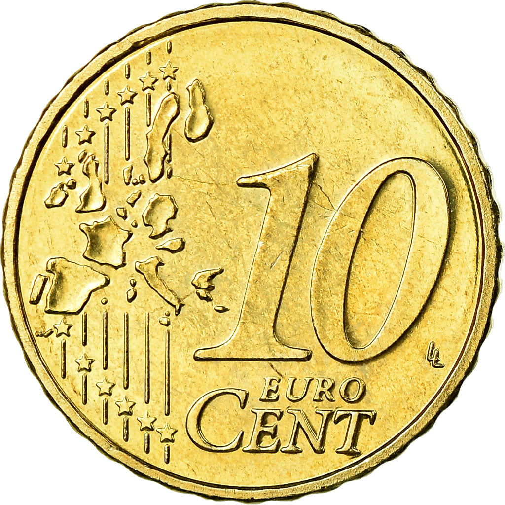 Belgium, 10 Euro Cent, 2005, EF(40-45), Brass, KM:227