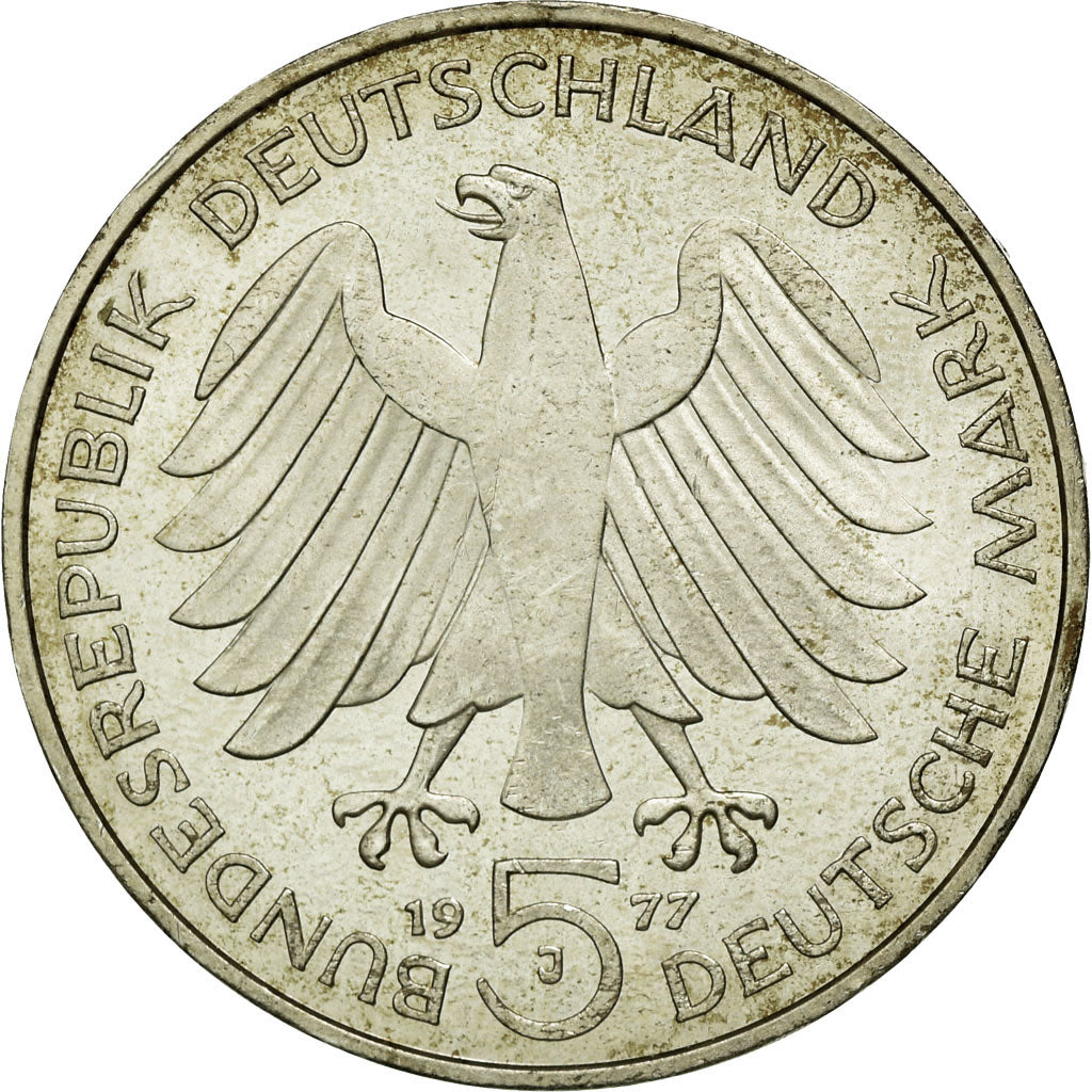 Coin, GERMANY - FEDERAL REPUBLIC, 5 Mark, 1977, Hamburg, Germany, MS(60-62)