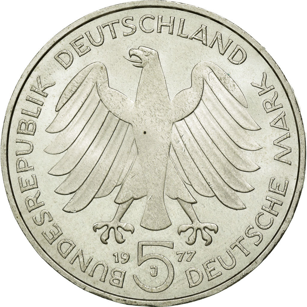 Coin, GERMANY - FEDERAL REPUBLIC, 5 Mark, 1977, Hamburg, Germany, MS(60-62)
